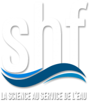 Logo de la SHF : Société Hydrotechnique de France - "La Science au service de l'eau"